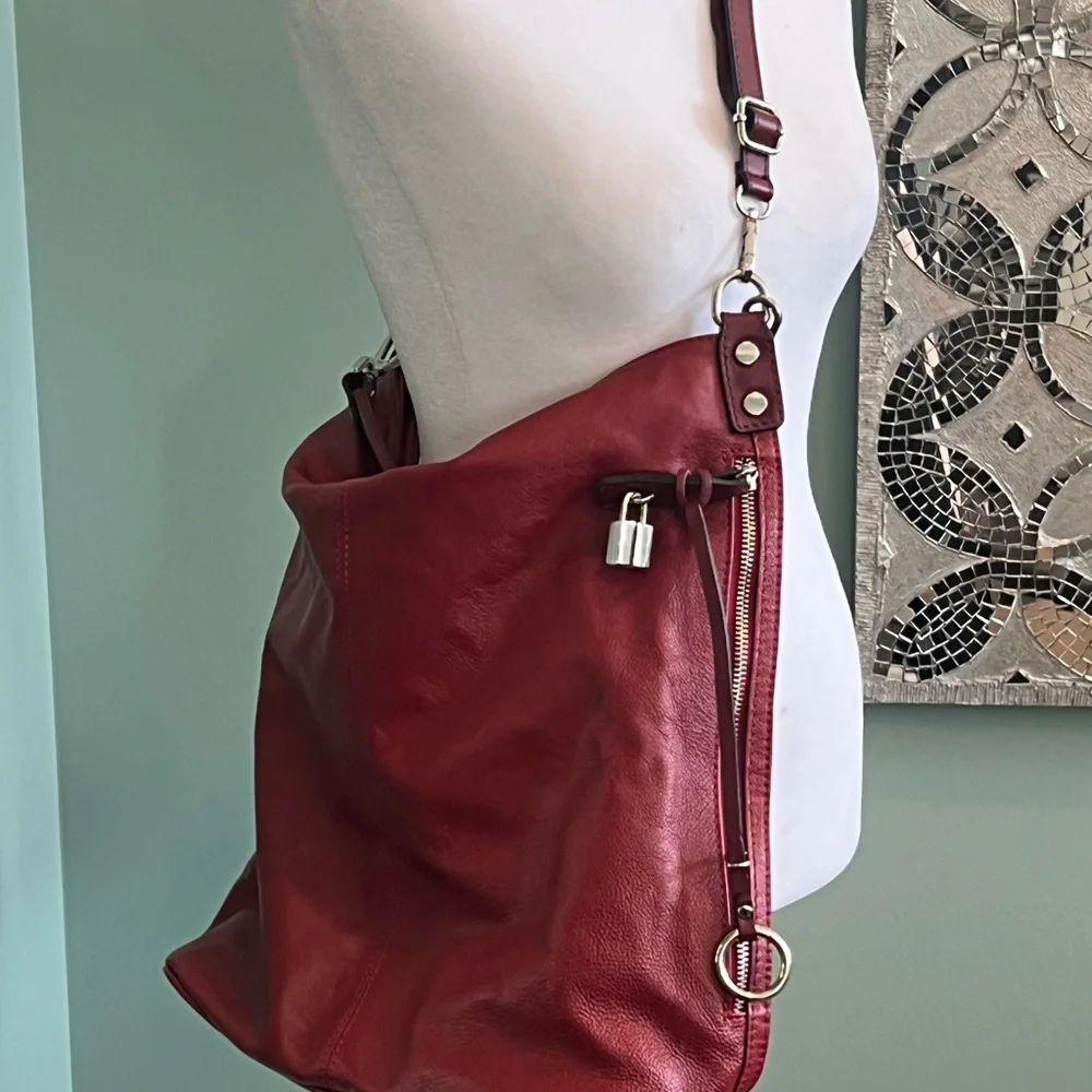 Gianni Conti Red Leather Bag - Picture 3 of 13